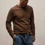 Long Sleeve Raglan Crew In Gingerbread Pigment | James Perse Los Angeles