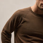 Long Sleeve Raglan Crew In Gingerbread Pigment | James Perse Los Angeles