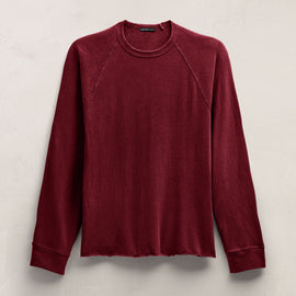 Slub Jersey Long Sleeve Raglan Crew in Heat Pigment | James Perse Los Angeles