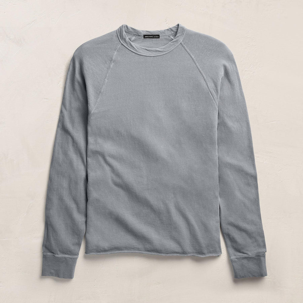 Slub Jersey Long Sleeve Raglan Crew in Ore Pigment | James Perse Los Angeles