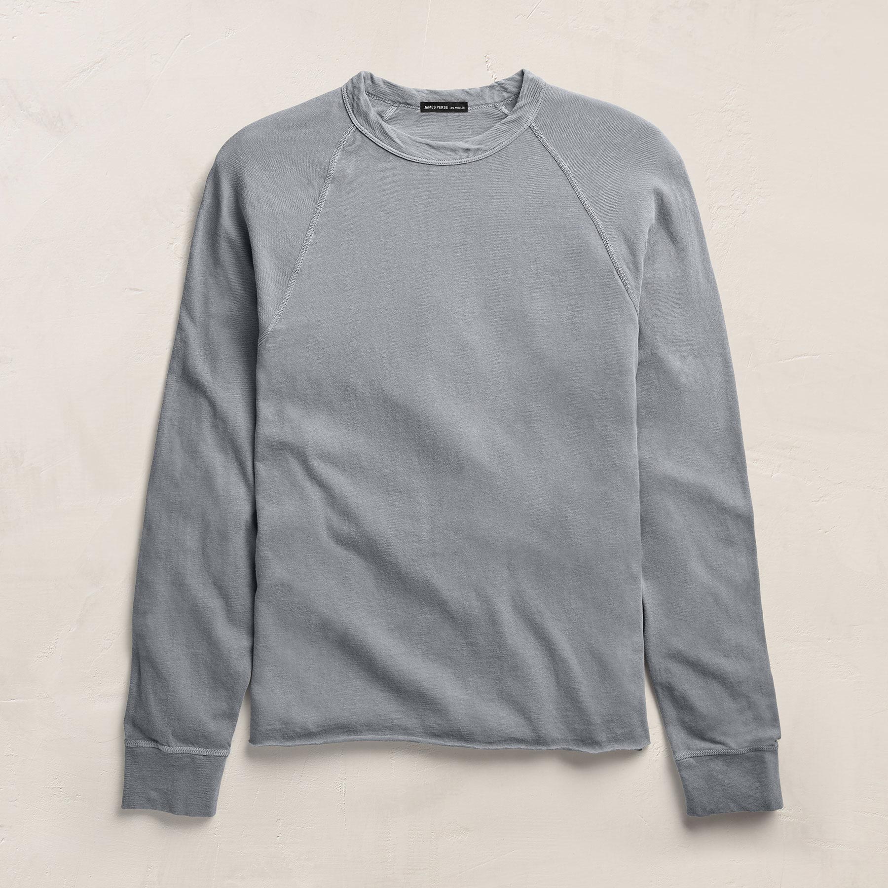 Slub Jersey Long Sleeve Raglan Crew in Ore Pigment | James Perse Los Angeles
