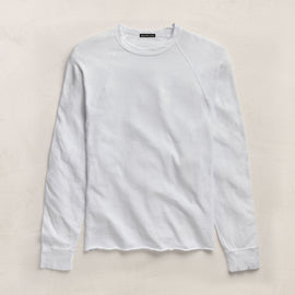 Slub Jersey Long Sleeve Raglan Crew in White | James Perse Los Angeles