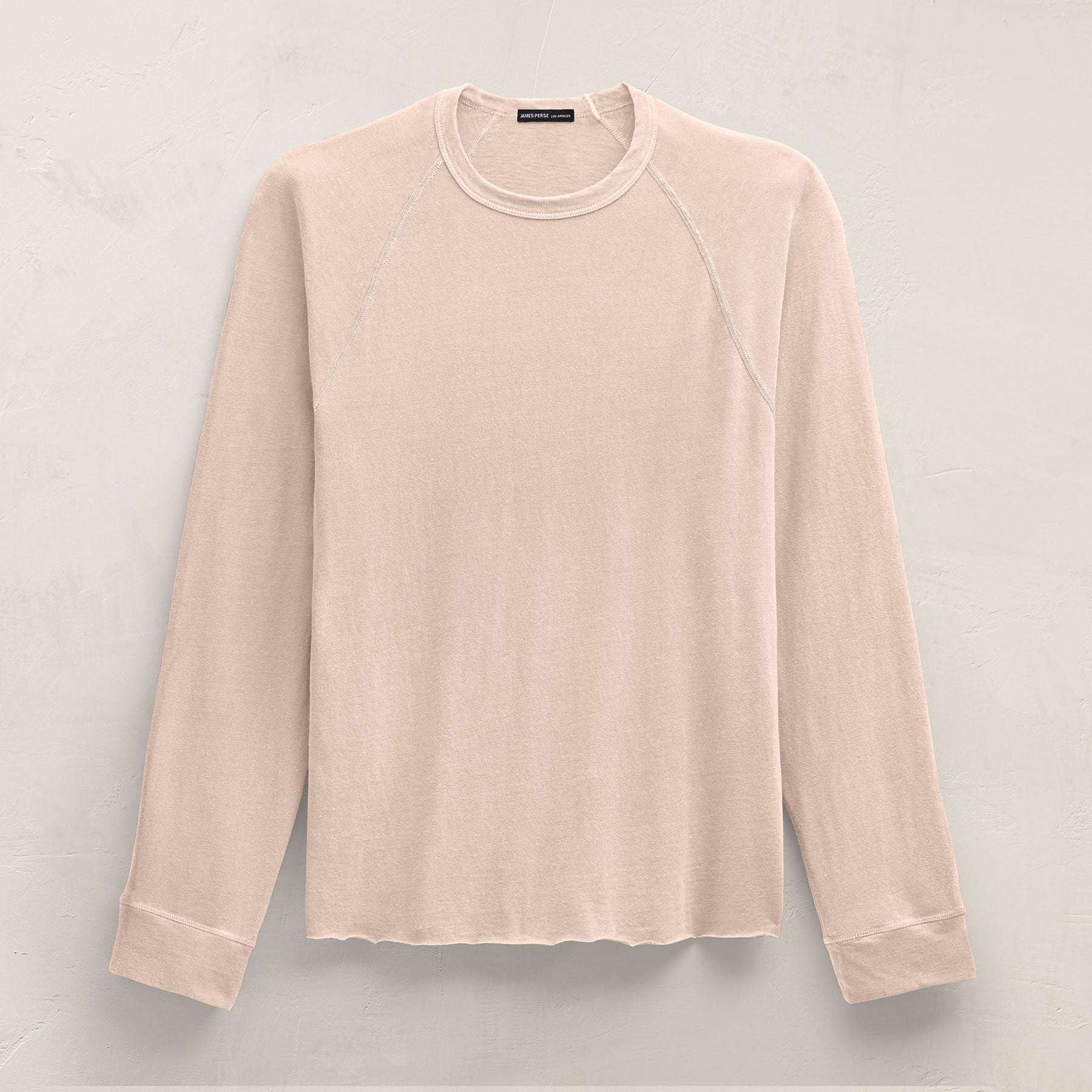 Slub Jersey Long Sleeve Raglan Crew in Zephyr Pigment | James Perse Los Angeles