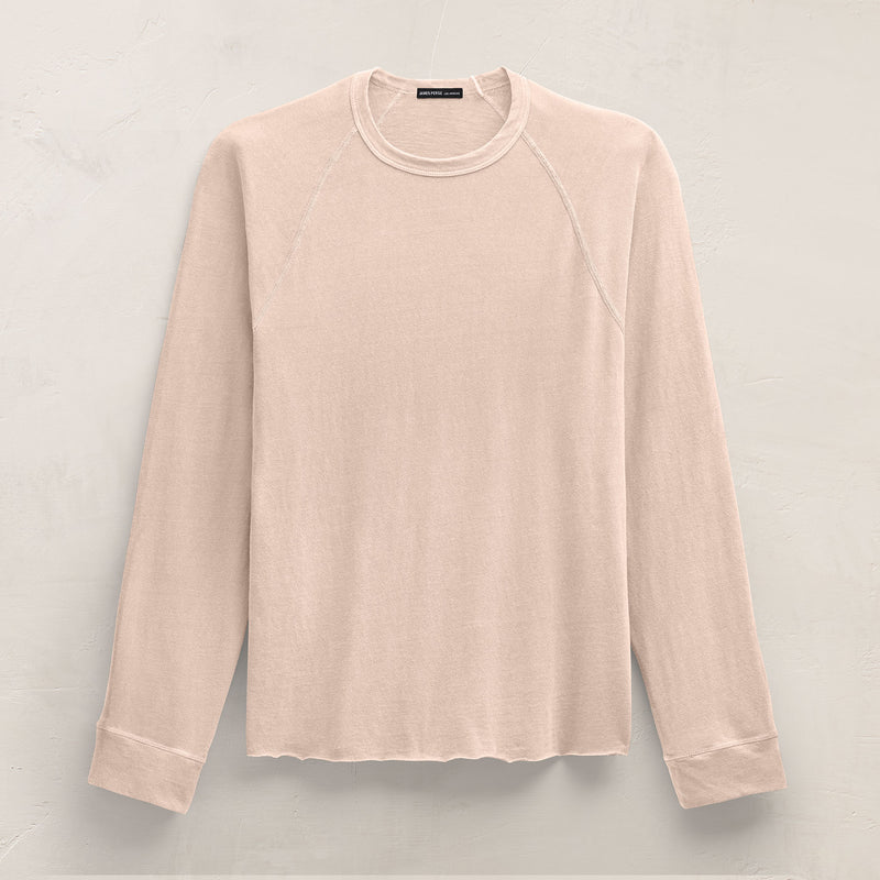 Slub Jersey Long Sleeve Raglan Crew in Zephyr Pigment | James Perse Los Angeles