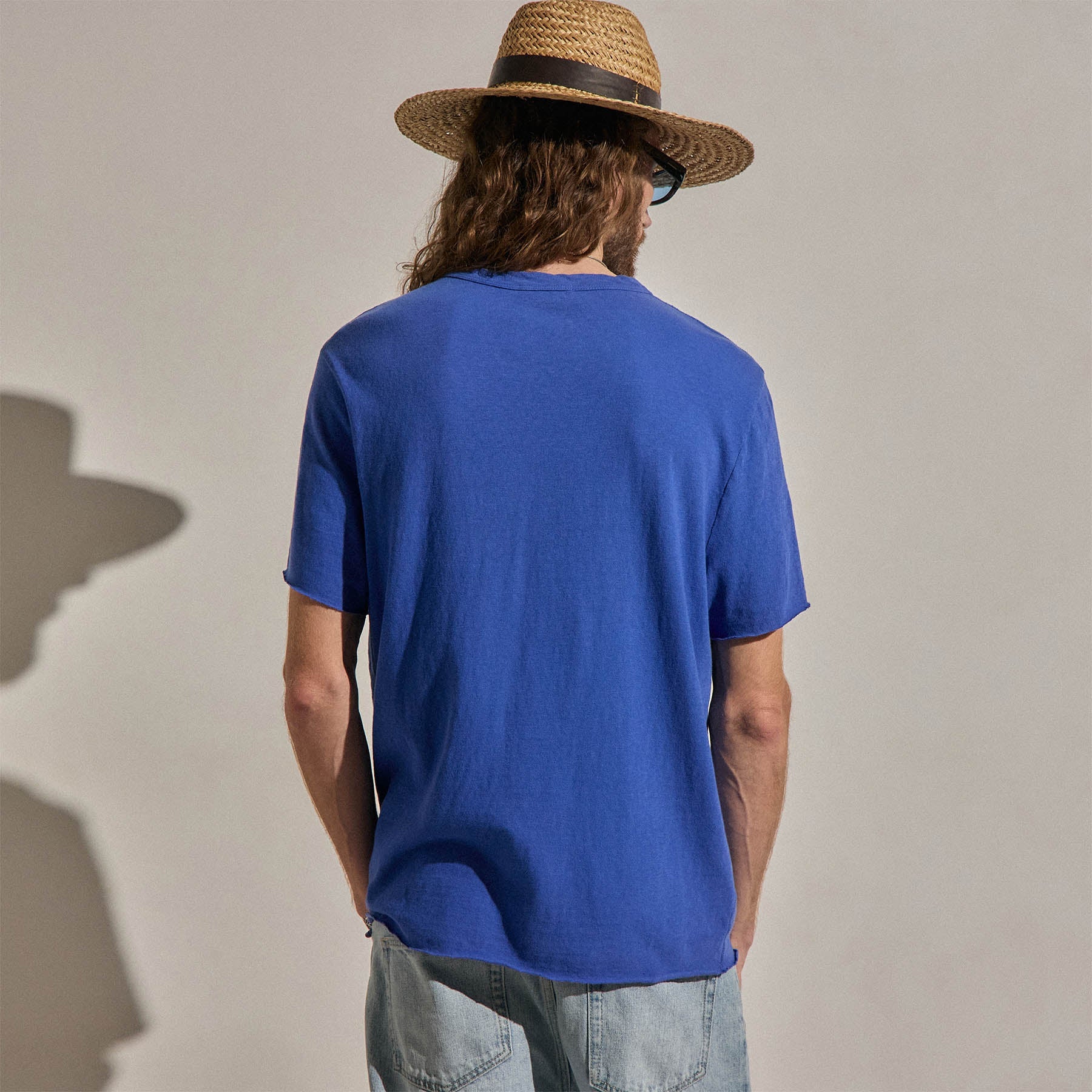 Slub Jersey Pocket Tee in Baltic Blue | James Perse Los Angeles