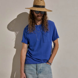Slub Jersey Pocket Tee in Baltic Blue | James Perse Los Angeles