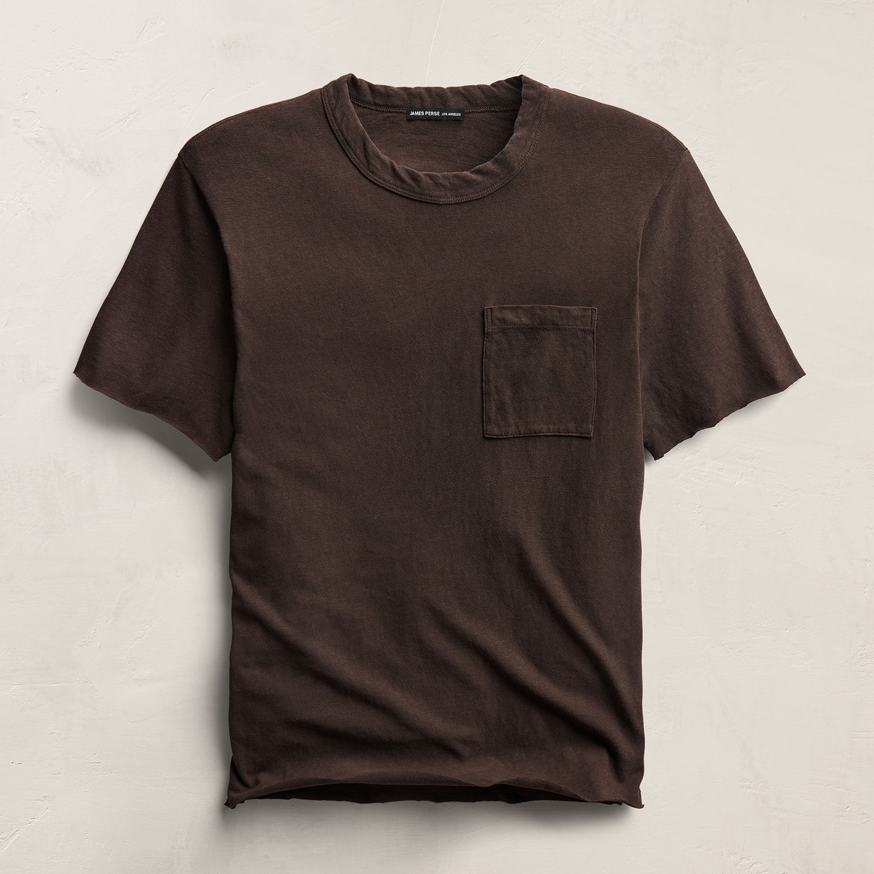 Slub Jersey Pocket Tee in Bark Pigment | James Perse Los Angeles