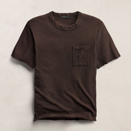 Slub Jersey Pocket Tee in Bark Pigment | James Perse Los Angeles