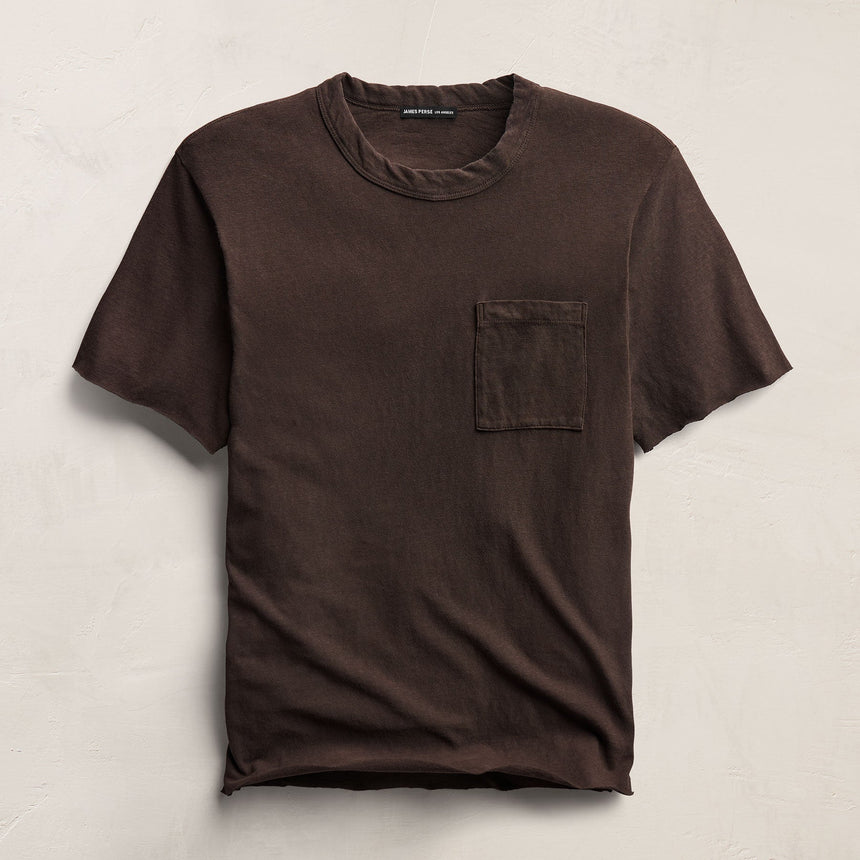 Slub Jersey Pocket Tee in Bark Pigment | James Perse Los Angeles