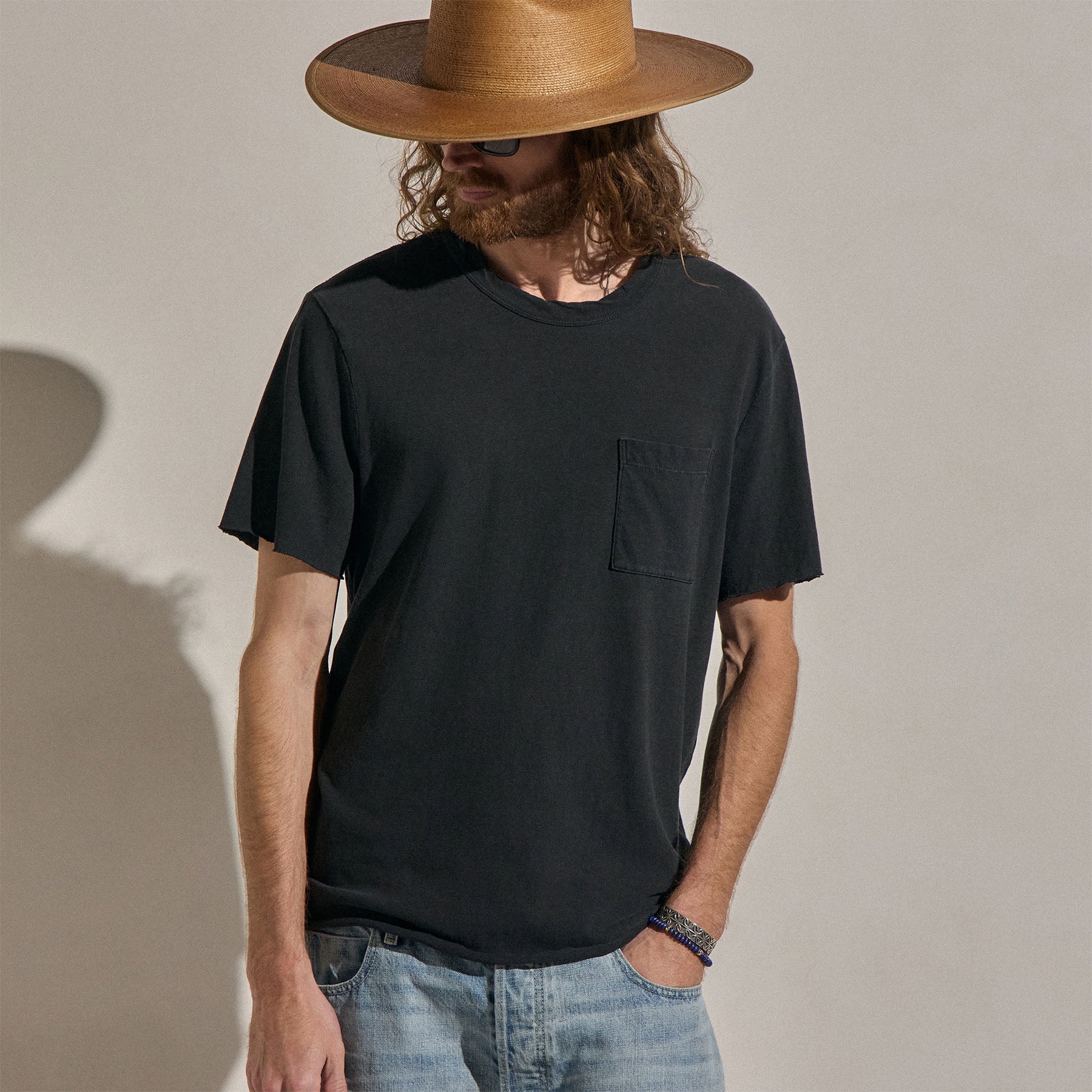 Slub Jersey Pocket Tee in Magma Pigment | James Perse Los Angeles
