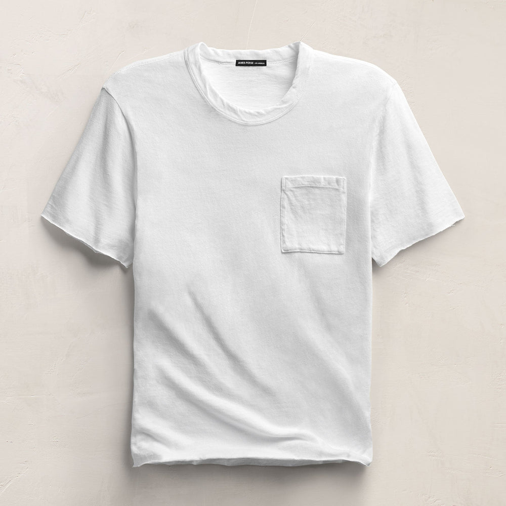Slub Jersey Pocket Tee in White | James Perse Los Angeles