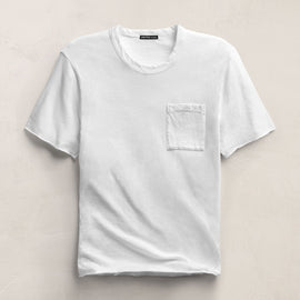 Slub Jersey Pocket Tee in White | James Perse Los Angeles