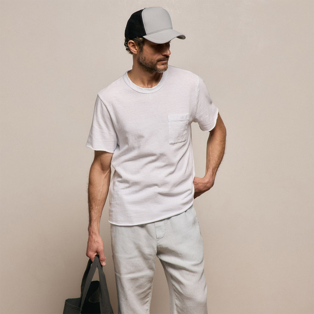 Slub Jersey Pocket Tee in White | James Perse Los Angeles