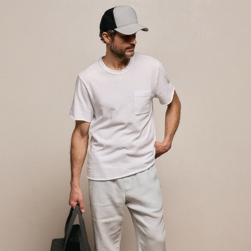 Slub Jersey Pocket Tee in White | James Perse Los Angeles