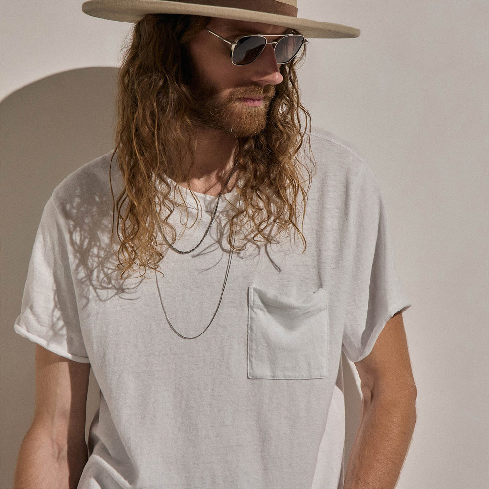Slub Jersey Pocket Tee in White | James Perse Los Angeles
