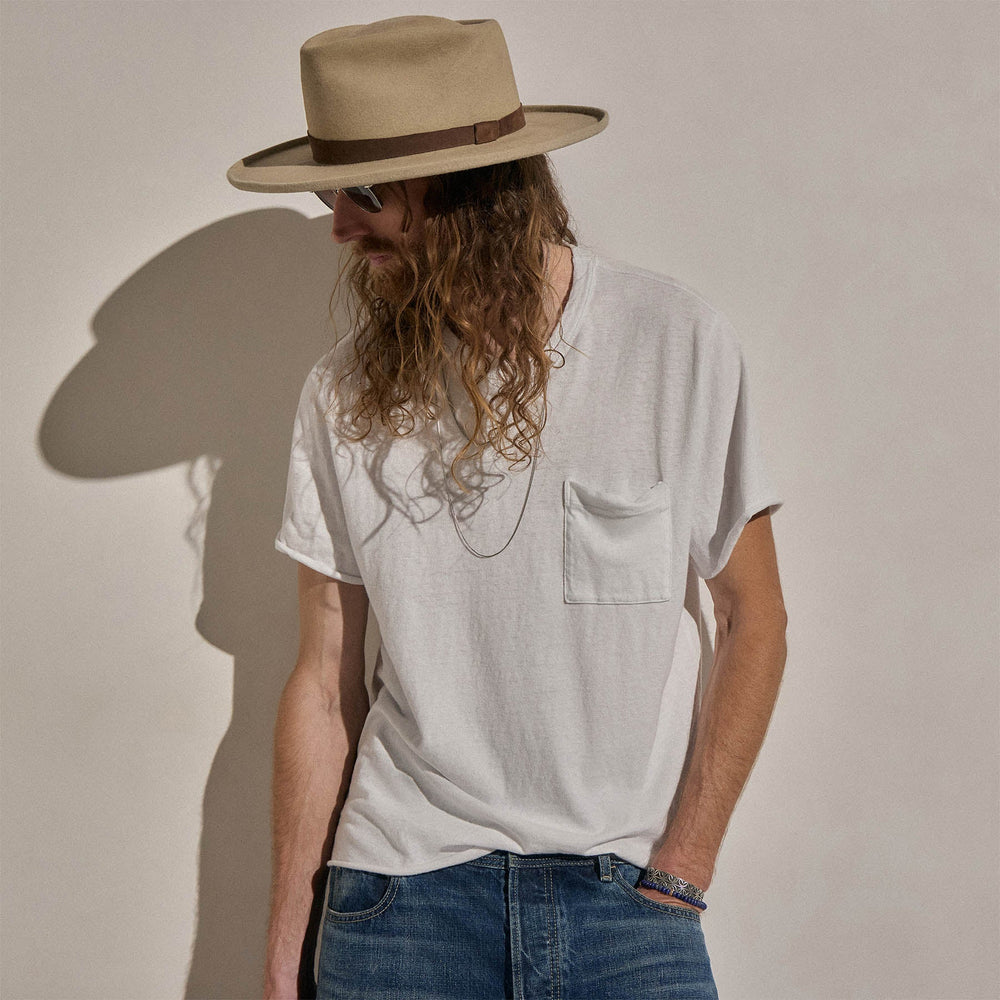 Slub Jersey Pocket Tee in White | James Perse Los Angeles