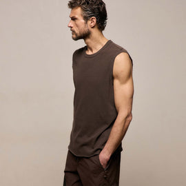 Slub Jersey Tank in Bark Pigment | James Perse Los Angeles