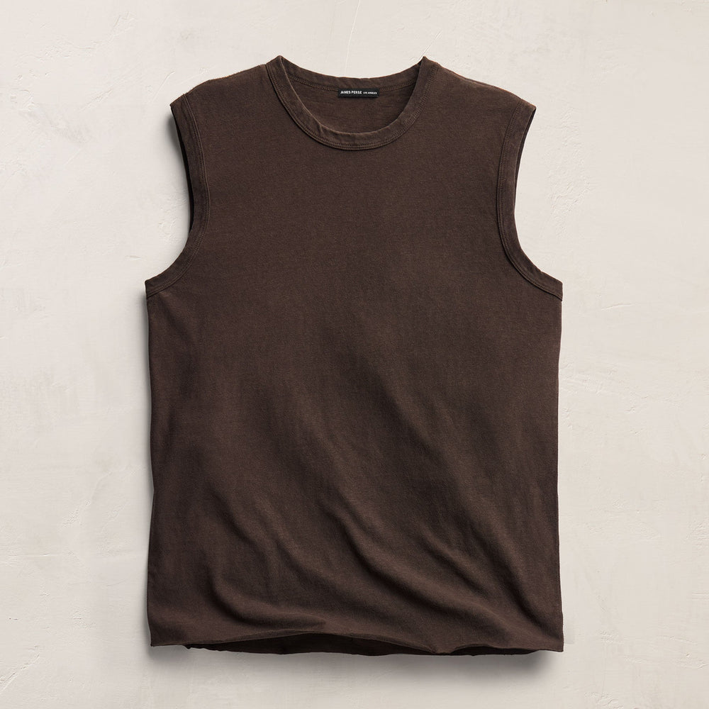 Slub Jersey Tank in Bark Pigment | James Perse Los Angeles