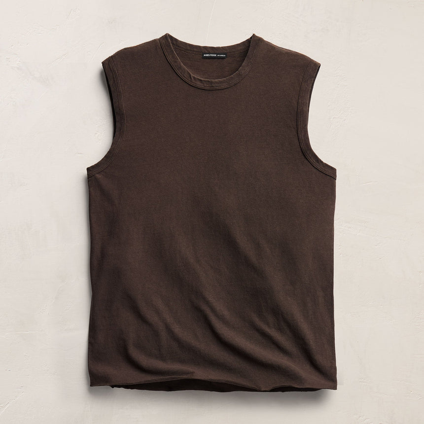 Slub Jersey Tank in Bark Pigment | James Perse Los Angeles