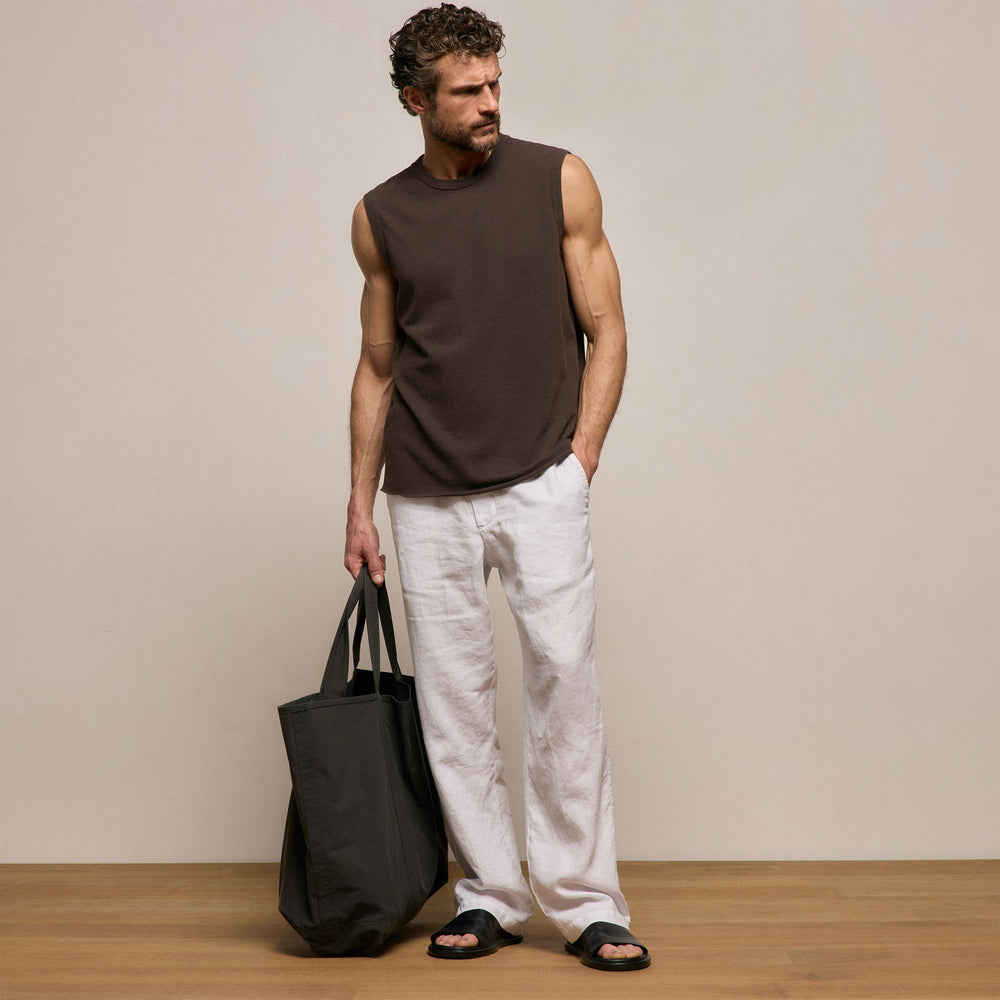 Slub Jersey Tank in Bark Pigment | James Perse Los Angeles
