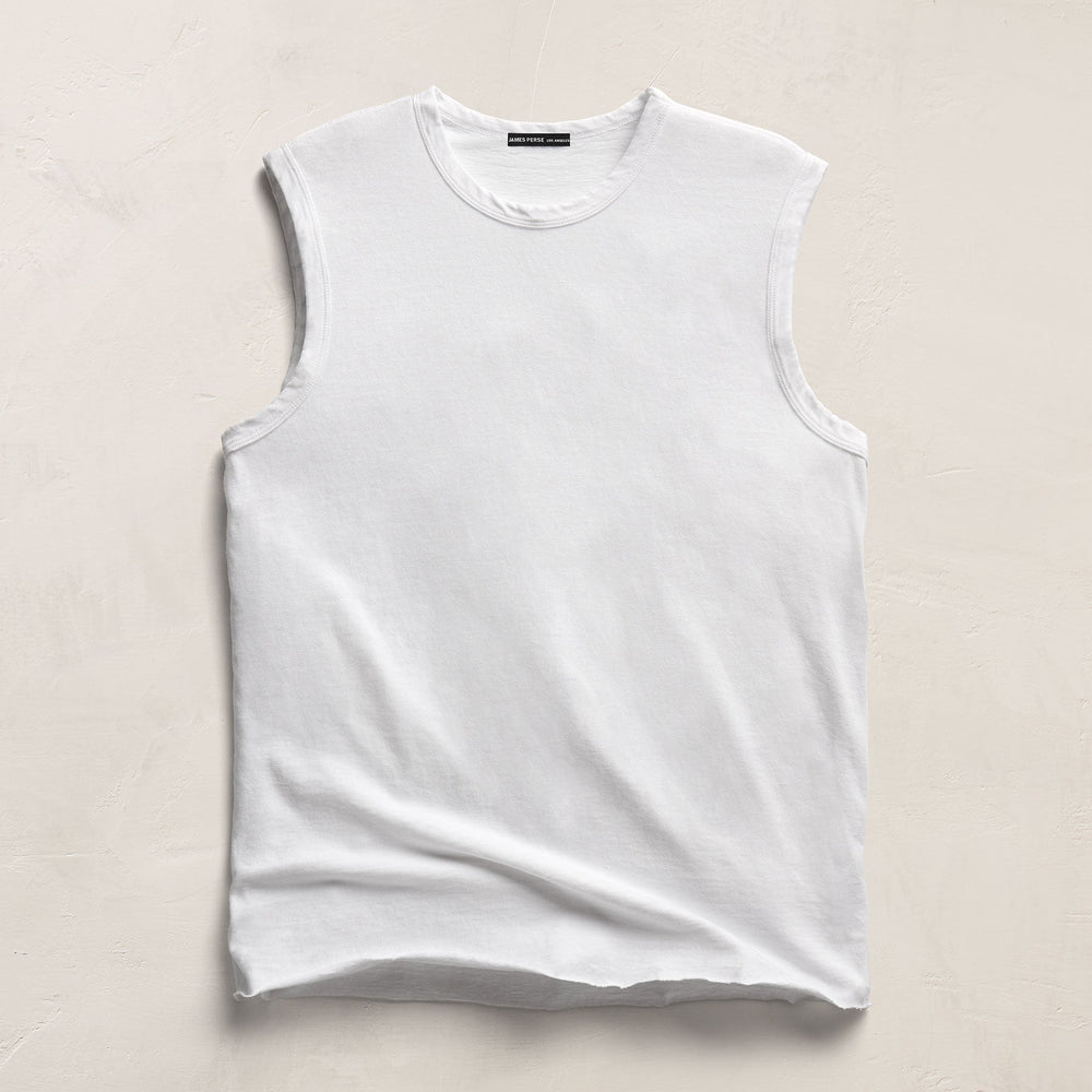 Slub Jersey Tank in White | James Perse Los Angeles