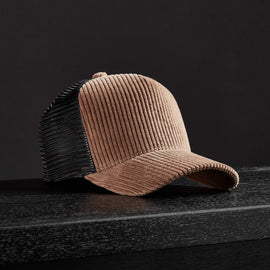 Corduroy Trucker Hat in Chestnut | James Perse Los Angeles
