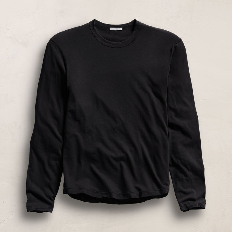 Shirttail Hem Crew - Black
