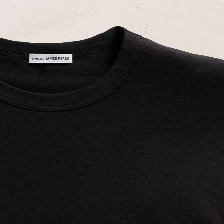 Shirttail Hem Crew - Black