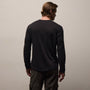 Shirttail Hem Crew in Black | James Perse Los Angeles