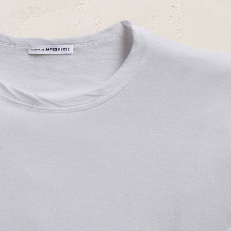 Shirttail Hem Crew - White