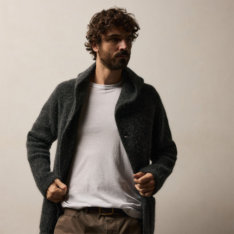 Shirttail Hem Crew in White | James Perse Los Angeles