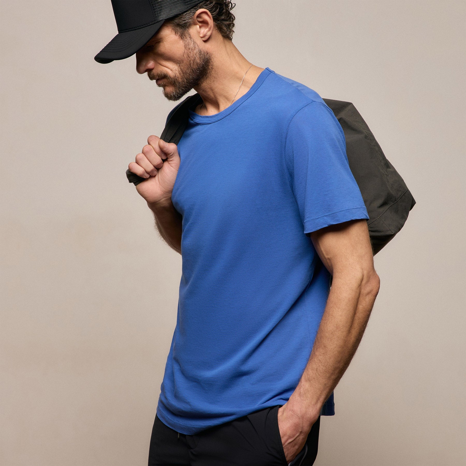 Clear Jersey Crew In Baltic Blue | James Perse Los Angeles