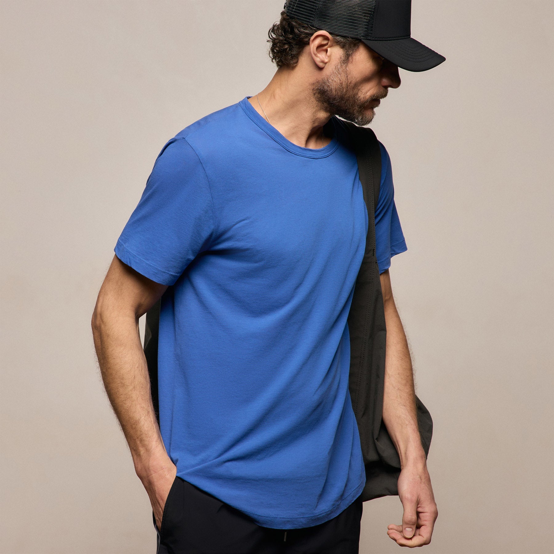 Clear Jersey Crew In Baltic Blue | James Perse Los Angeles