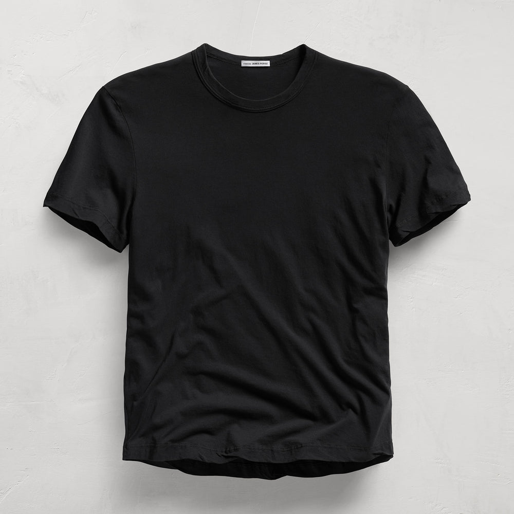 Clear Jersey Crew in Black | James Perse Los Angeles