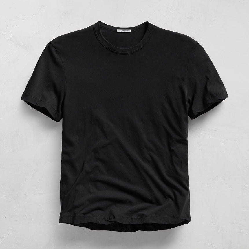 Clear Jersey Crew in Black | James Perse Los Angeles