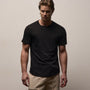 Clear Jersey Crew in Black | James Perse Los Angeles