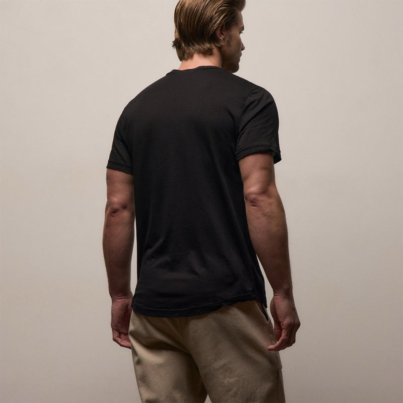 Clear Jersey Crew in Black | James Perse Los Angeles