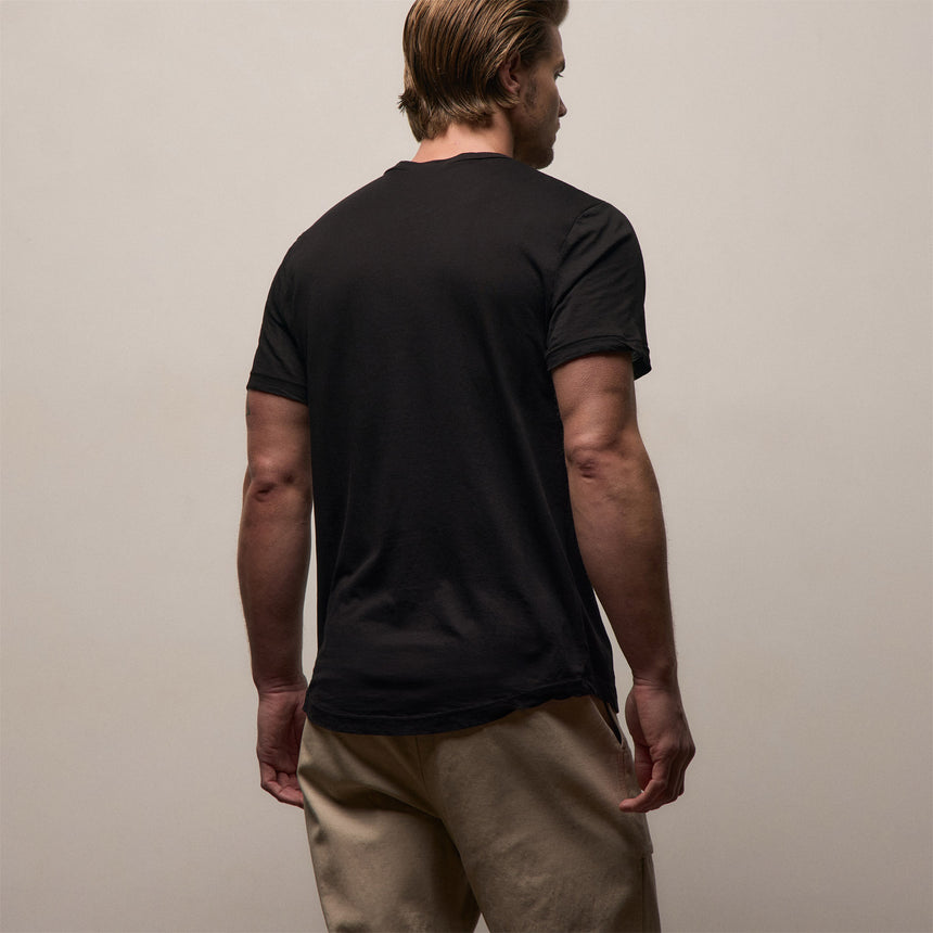 Clear Jersey Crew in Black | James Perse Los Angeles