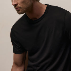 Clear Jersey Crew in Black | James Perse Los Angeles