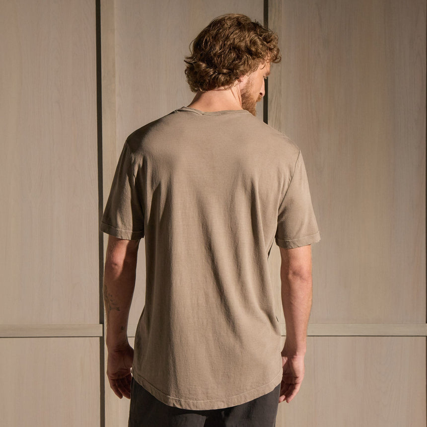 Clear Jersey Crew in Coyote Pigment | James Perse Los Angeles