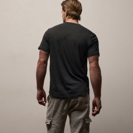 Clear Jersey Crew in Carbon Pigment | James Perse Los Angeles