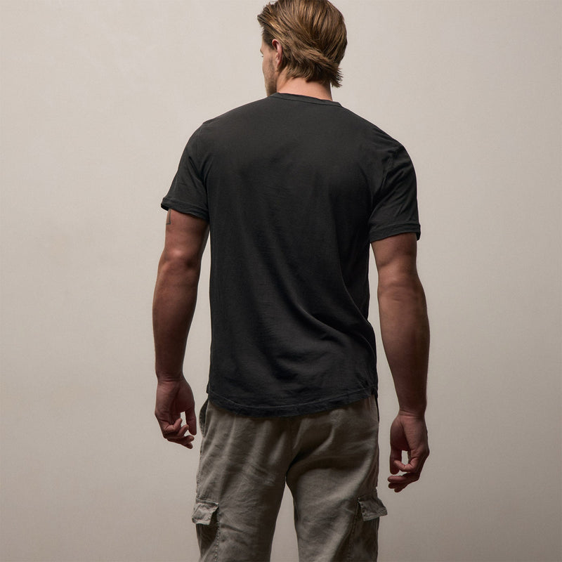 Clear Jersey Crew in Carbon Pigment | James Perse Los Angeles