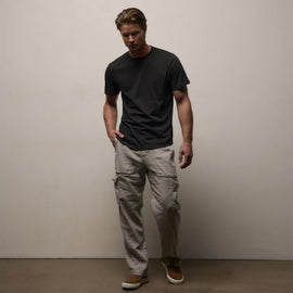 Clear Jersey Crew in Carbon Pigment | James Perse Los Angeles