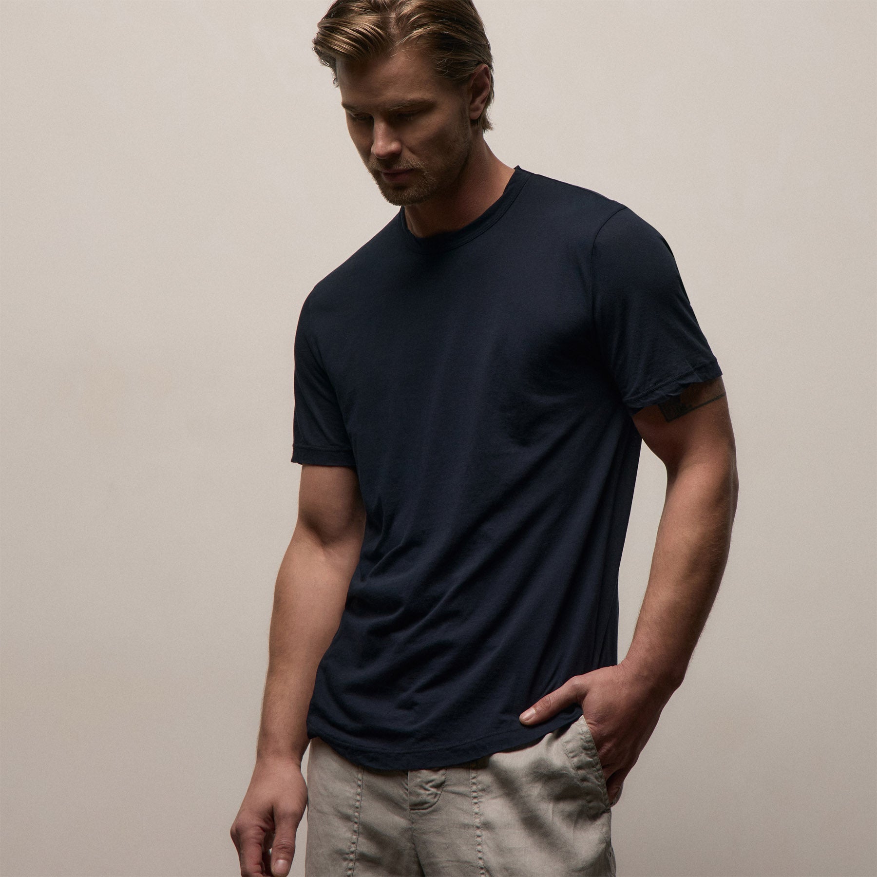 Clear Jersey Crew in Deep | James Perse Los Angeles