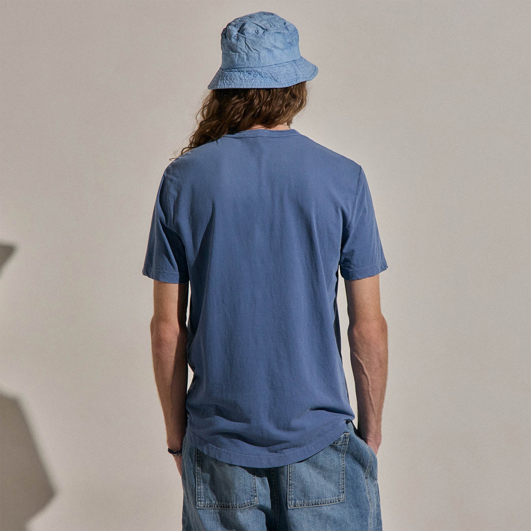 Clear Jersey Crew in Danube Pigment | James Perse Los Angeles