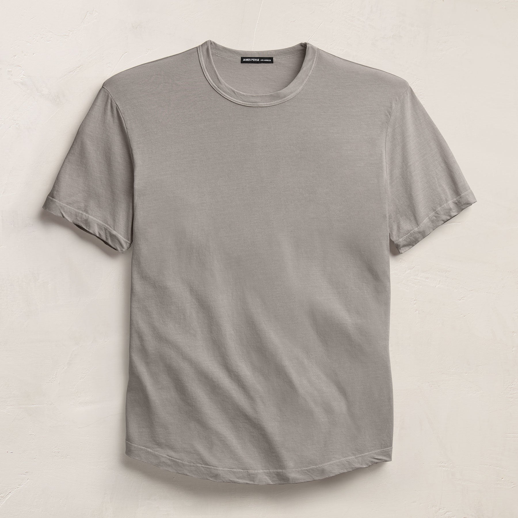 Clear Jersey Crew in Fog Pigment | James Perse Los Angeles