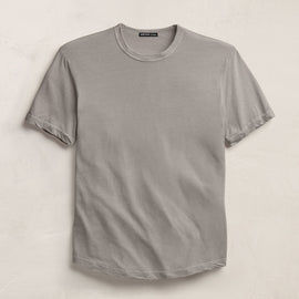 Clear Jersey Crew in Fog Pigment | James Perse Los Angeles