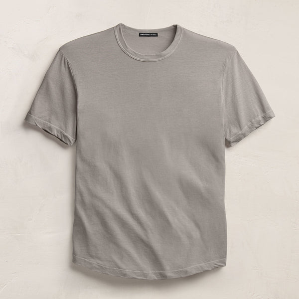 Clear Jersey Crew in Fog Pigment | James Perse Los Angeles