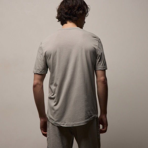 Clear Jersey Crew in Fog Pigment | James Perse Los Angeles