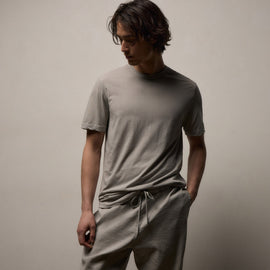 Clear Jersey Crew in Fog Pigment | James Perse Los Angeles